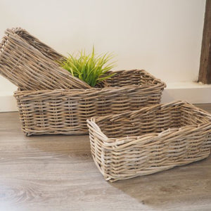 Rectangular Wicker Baskets - Large