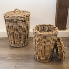 Load image into Gallery viewer, Round Wicker Storage Bin &#39;Campos&#39; - Small