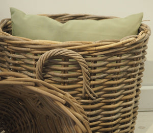 Round Natural Wicker Basket - Small