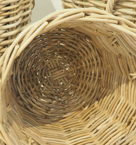 Round Natural Wicker Basket - Medium