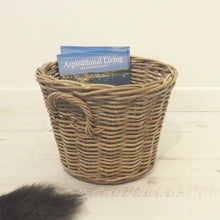 Load image into Gallery viewer, Round Natural Wicker Basket - Small