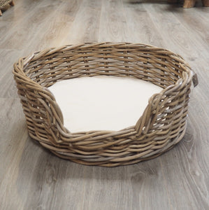 Wicker Dog Basket Small