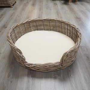 Wicker Dog Basket Large