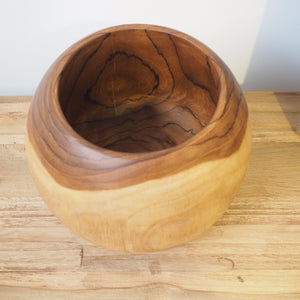 Small Round Reclaimed Teak Root Vase
