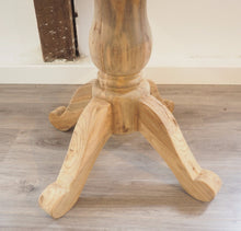 Load image into Gallery viewer, 1oocm Reclaimed teak table view of pedestal