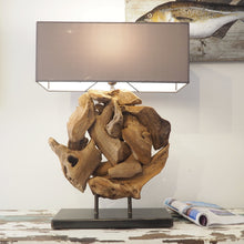Load image into Gallery viewer, Teak Wood Table Lamp - Felice