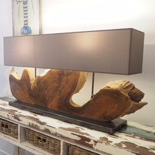 Load image into Gallery viewer, Reclaimed Teak Table Lamp - Naga Double