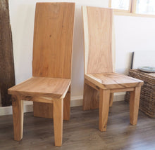 Load image into Gallery viewer, Natural Wood &#39;Block&#39; Dining Chair