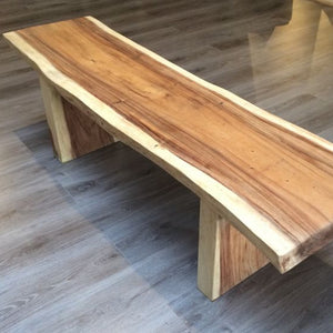 Suar Wood Bench Natural Shape - 150cm