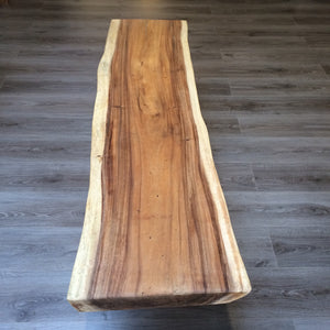Suar Wood Bench Natural Shape - 150cm
