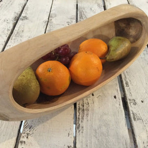 Reclaimed Oval Teak 40cm Root Platter With Handle