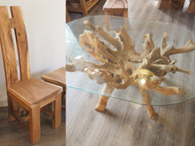 Load image into Gallery viewer, Oval Teak Root Dining Set with 6 H-Back Chairs