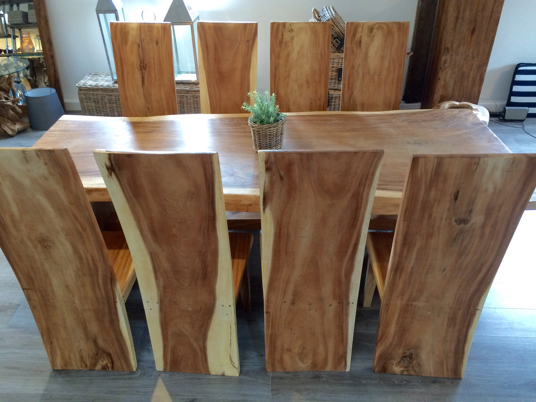 Large refectory-style dining table seating 8 to 10 people