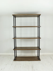 Freestanding vintage industrial shelving divider