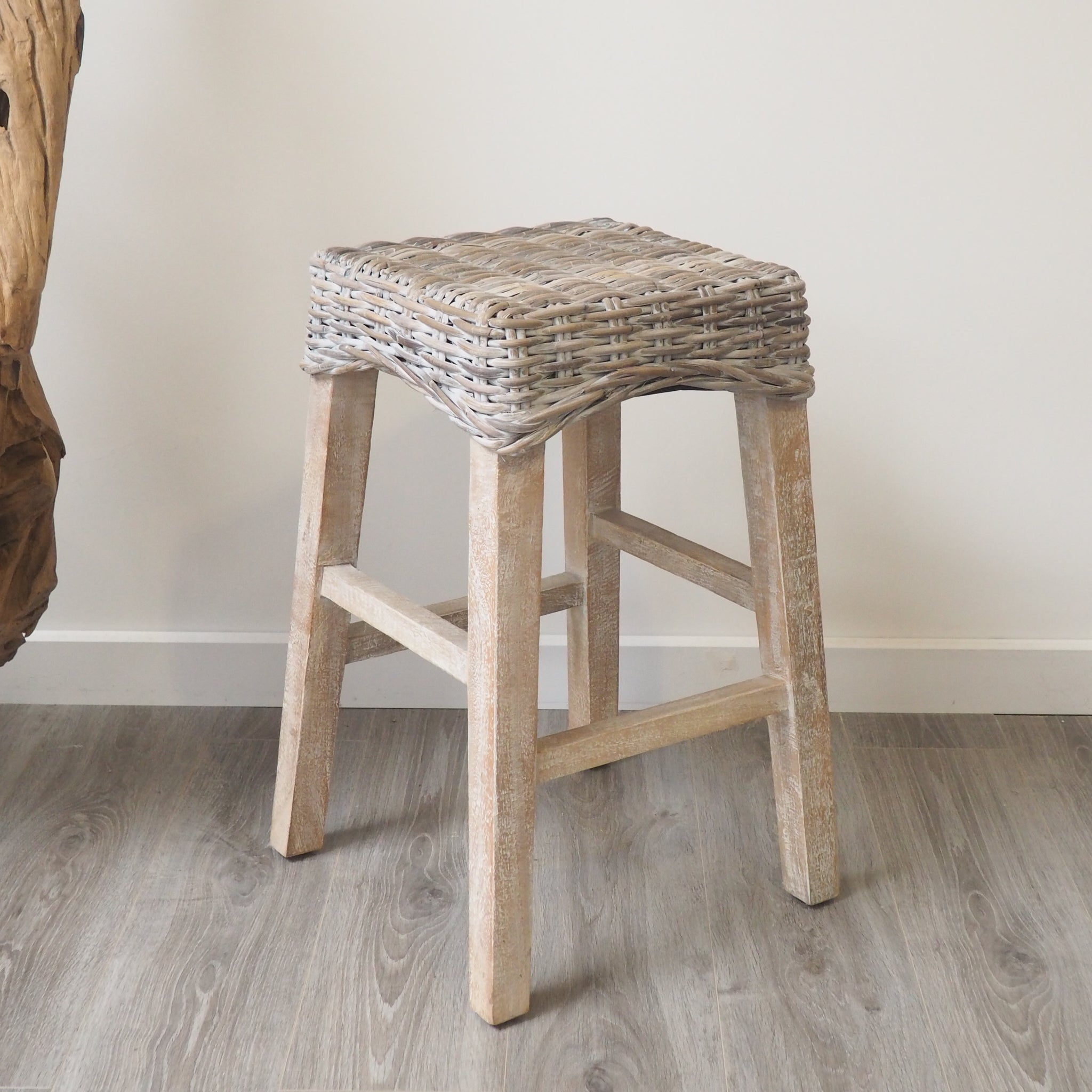 Rustic Kitchen Counter Stools Whitewash Wicker Kitchen Counter Stool – Rustic House Cornwall